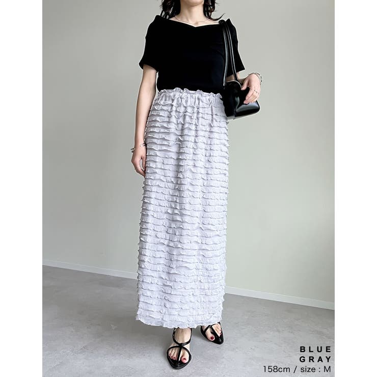 [低身長サイズ有]カットフリルナロースカート | Re:EDIT | 詳細画像12 