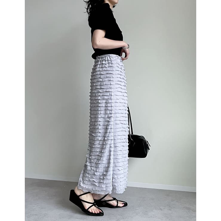 [低身長サイズ有]カットフリルナロースカート | Re:EDIT | 詳細画像15 