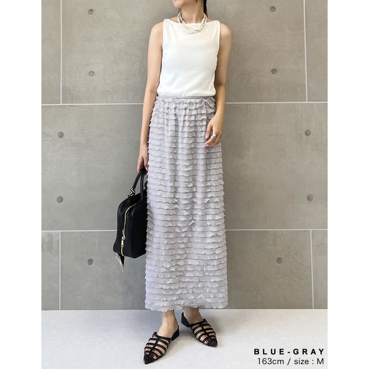 [低身長サイズ有]カットフリルナロースカート | Re:EDIT | 詳細画像17 