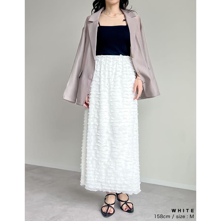 [低身長サイズ有]カットフリルナロースカート | Re:EDIT | 詳細画像5 