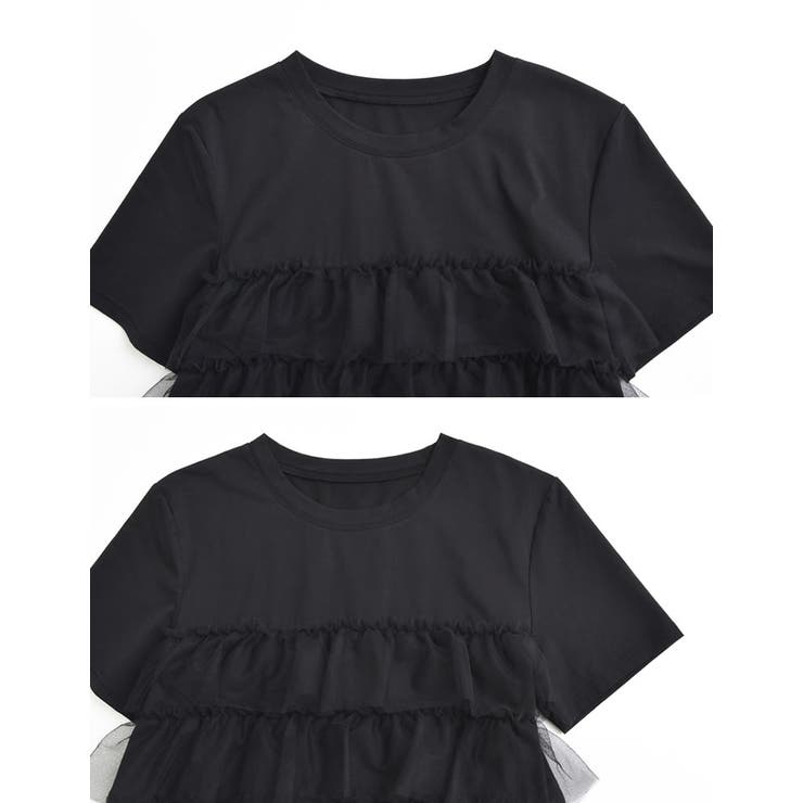 チュールティアードドッキングTシャツ | Re:EDIT | 詳細画像21 