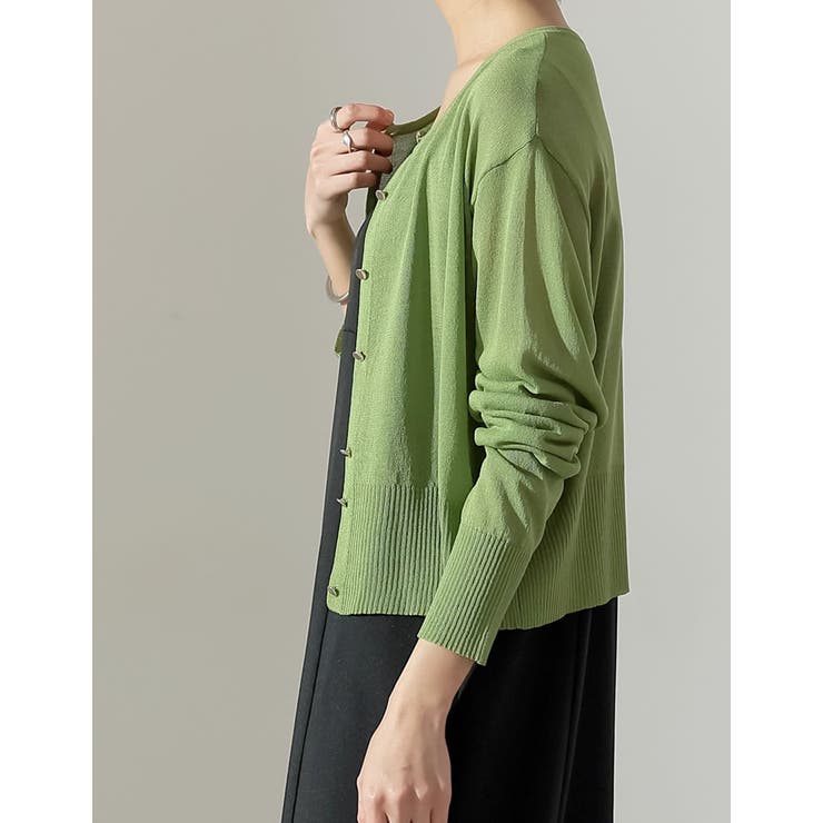 シアーニット長袖カーディガン | Re:EDIT | 詳細画像26 