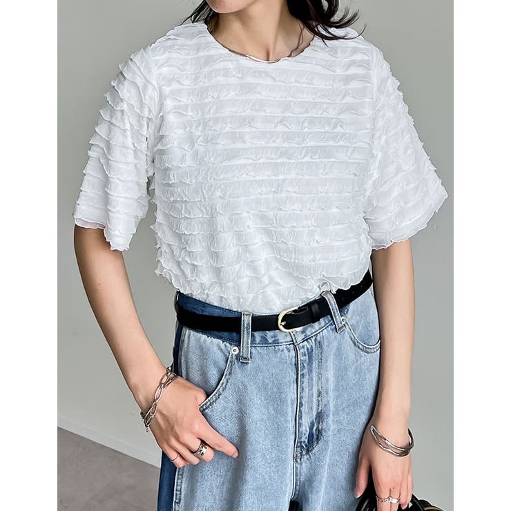 カットフリル半袖トップス | Re:EDIT | 詳細画像9 