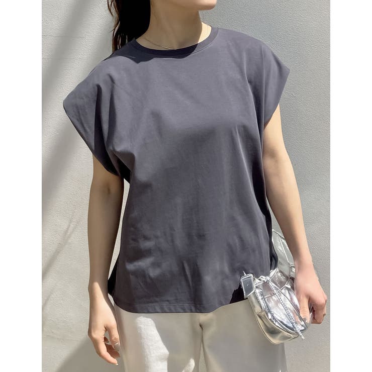 [接触冷感][UVカット][ヒップが隠れる丈]天竺ウエストタックTシャツ | Re:EDIT | 詳細画像16 