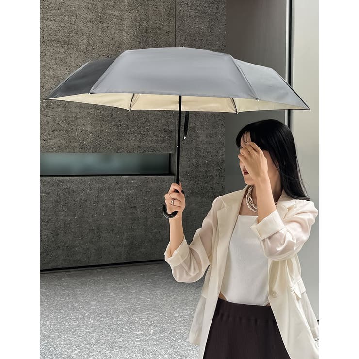 UVカット][一級遮光]選べるフリル＆無地晴雨兼用折りたたみ傘