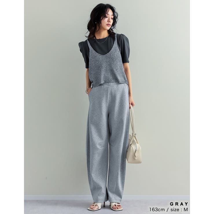 販売枚数8千枚突破！]スパンコールニットキャミソールビスチェ[品番