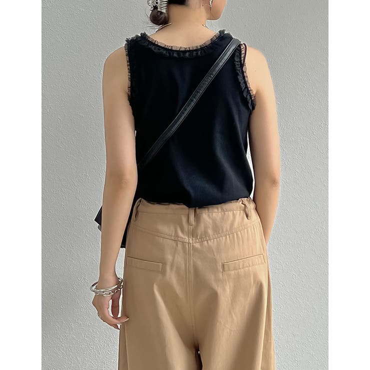 ストレッチリブフリル付きアメスリトップス | Re:EDIT | 詳細画像16 