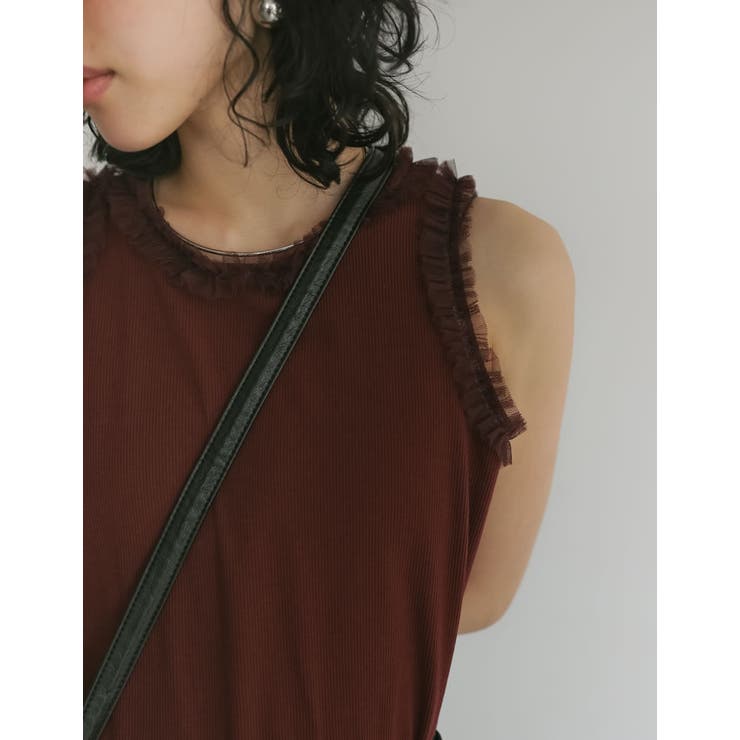 ストレッチリブフリル付きアメスリトップス | Re:EDIT | 詳細画像8 