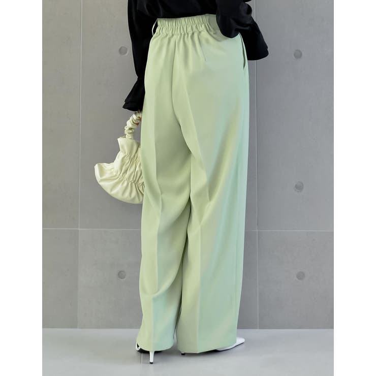 [低身長/高身長/大きいサイズ有]ダブルタックカラーワイドパンツ | Re:EDIT | 詳細画像27 