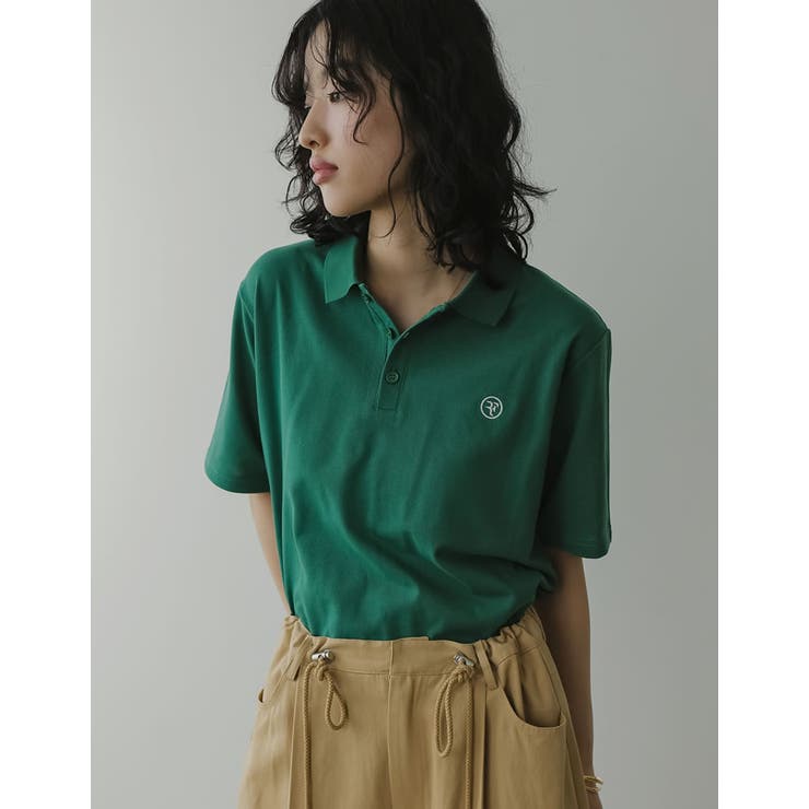 ワンポイント刺繍ロゴポロトップス[品番：GS000022178]｜Re:EDIT