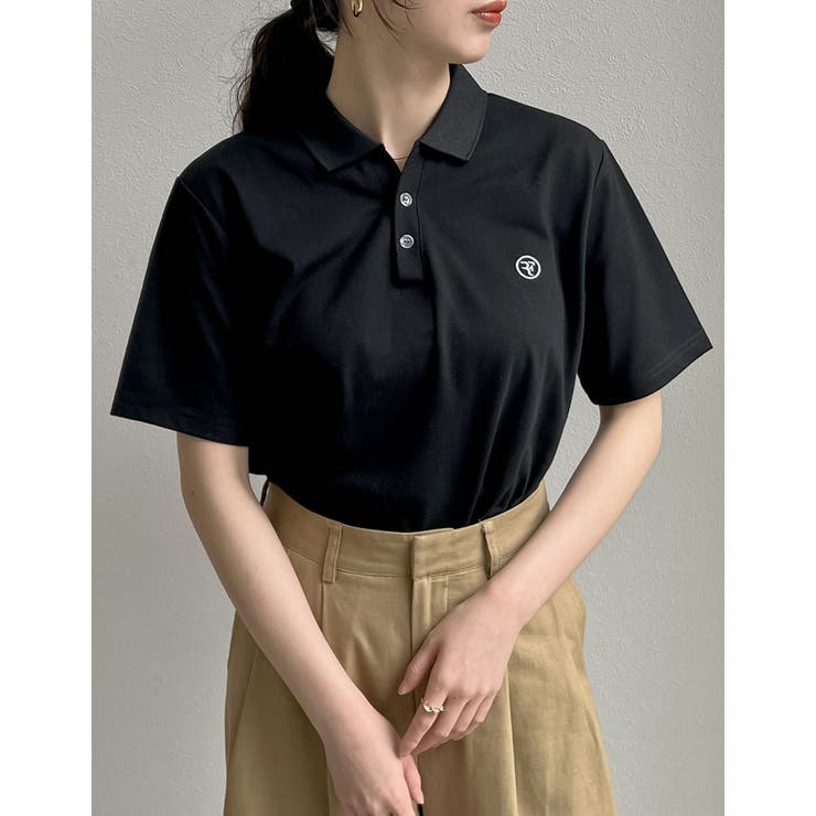 ワンポイント刺繍ロゴポロトップス[品番：GS000022178]｜Re:EDIT