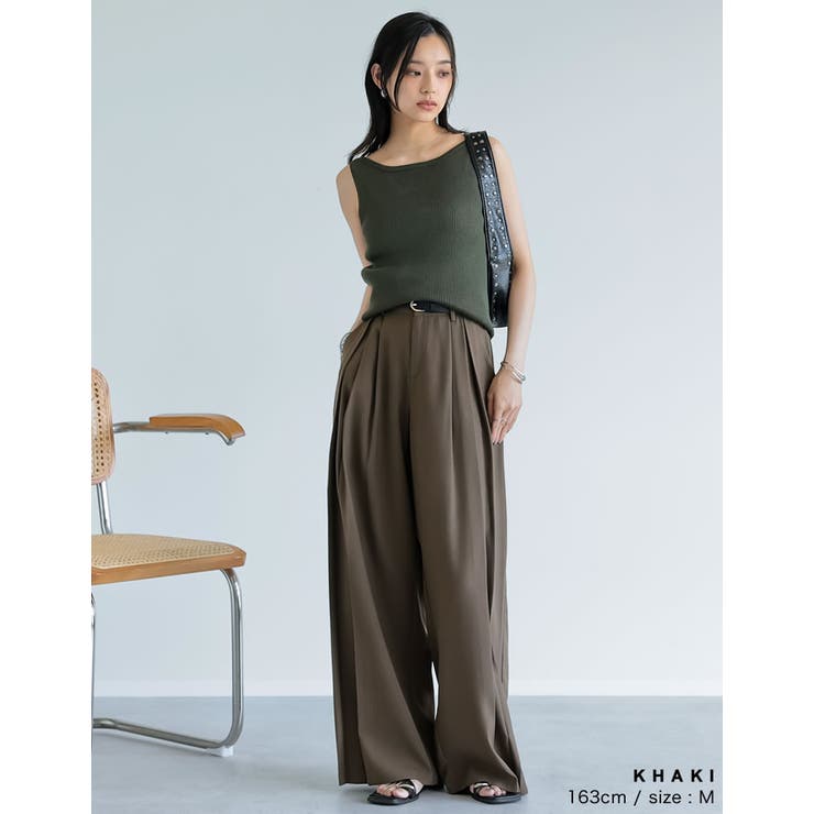 [新色追加][涼感]レーヨンブレンドボートネックタンクトップ | Re:EDIT | 詳細画像17 