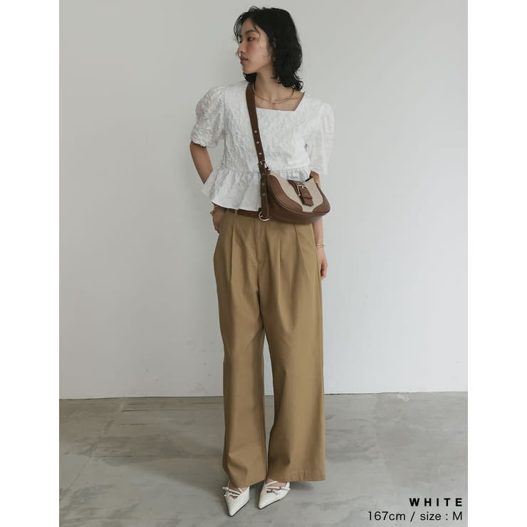 ふくれジャカードペプラムトップス | Re:EDIT | 詳細画像10 