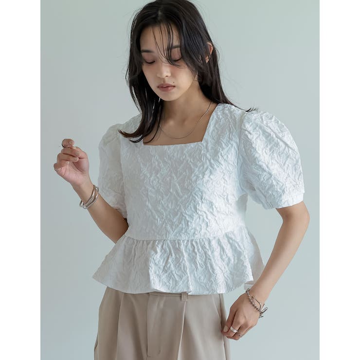 ふくれジャカードペプラムトップス | Re:EDIT | 詳細画像35 