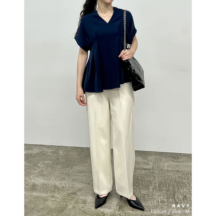 タックフレアーキーネックブラウス | Re:EDIT | 詳細画像15 