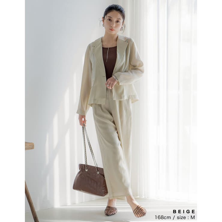 シアータックワイドパンツ | Re:EDIT | 詳細画像4 