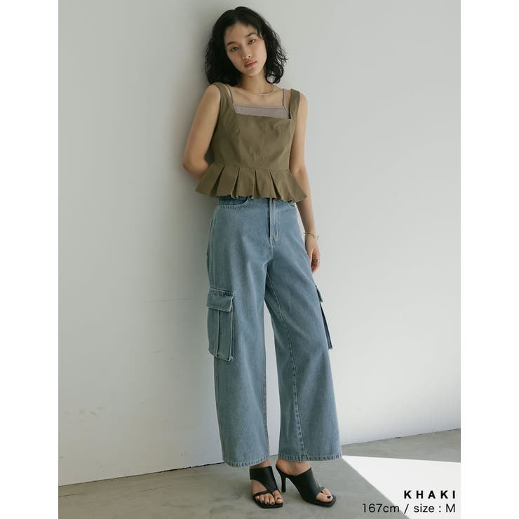 [2024 SUMMER COLLECTION]タックプリーツペプラムビスチェ | Re:EDIT | 詳細画像12 