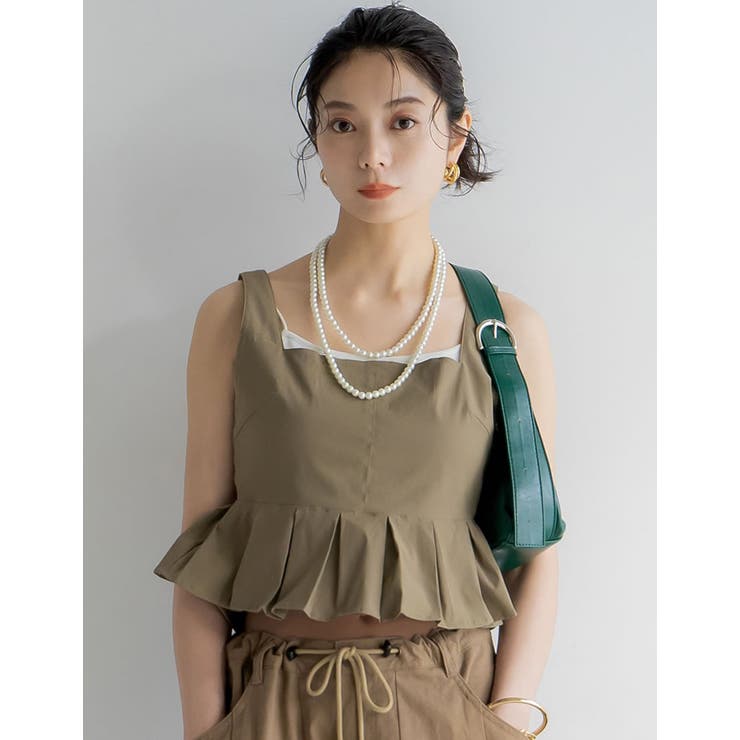 [2024 SUMMER COLLECTION]タックプリーツペプラムビスチェ | Re:EDIT | 詳細画像3 