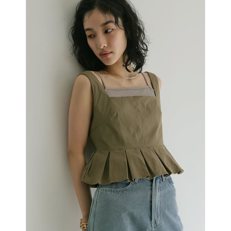 [2024 SUMMER COLLECTION]タックプリーツペプラムビスチェ | Re:EDIT | 詳細画像28 