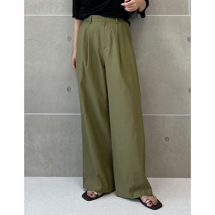 クラシックコットンタックワイドパンツ[品番：GS000022197]｜Re