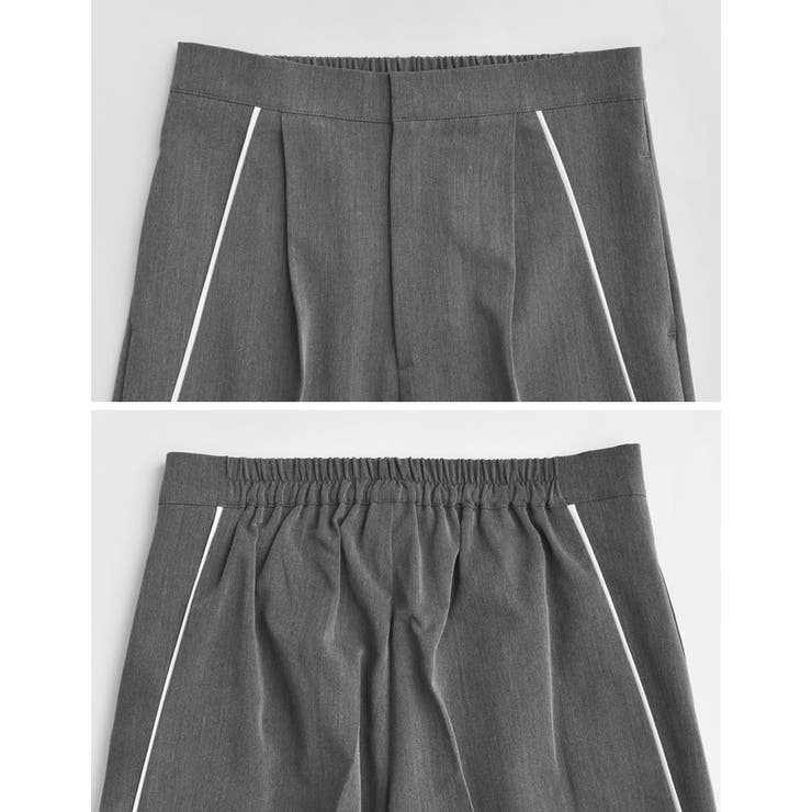 [低身長/高身長サイズ有]ライトツイルパイピングカーブパンツ | Re:EDIT | 詳細画像23 