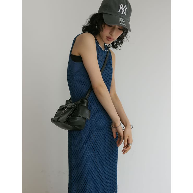 インナー付きメッシュニットナローワンピース | Re:EDIT | 詳細画像14 