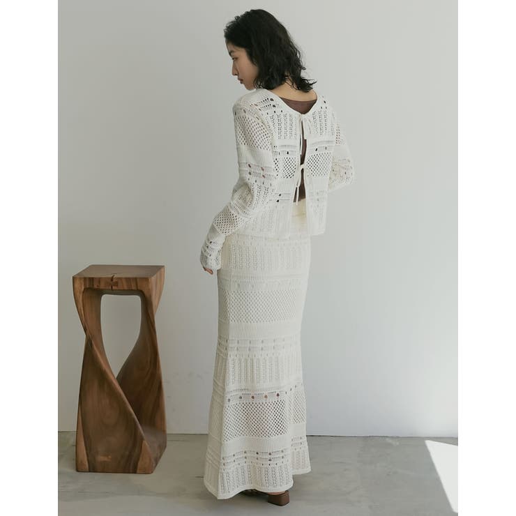 かぎ針編みニットナロースカート | Re:EDIT | 詳細画像11 