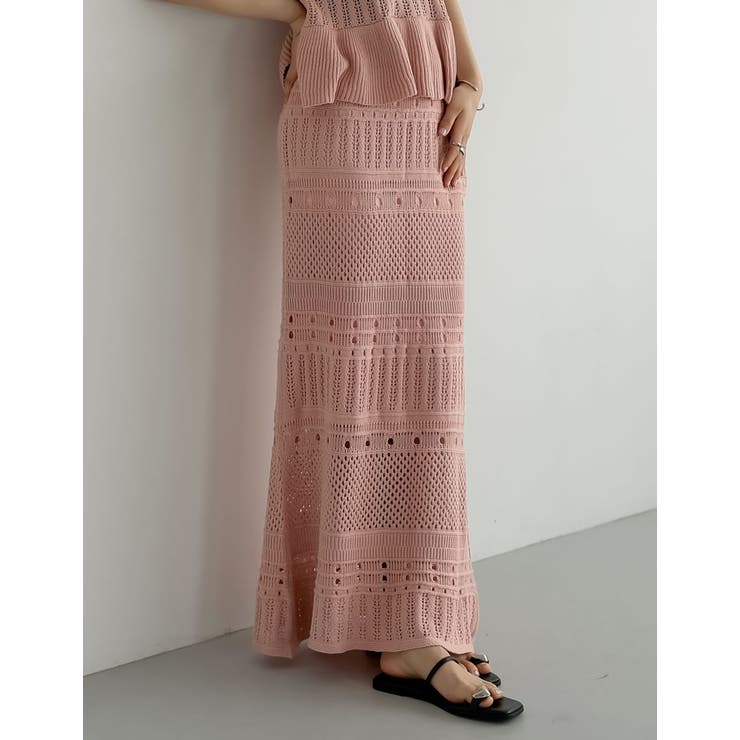 かぎ針編みニットナロースカート | Re:EDIT | 詳細画像14 