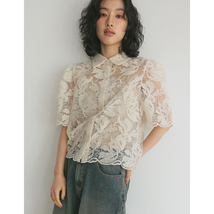 2024 SUMMER COLLECTION]エンブロイダリークロップドパフス…[品番
