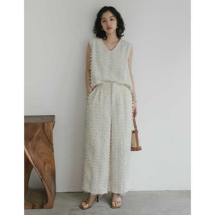 ベストセラー 2024 COLLECTION]フリンジノースリーブトップス[品番 SUMMER ワンピース