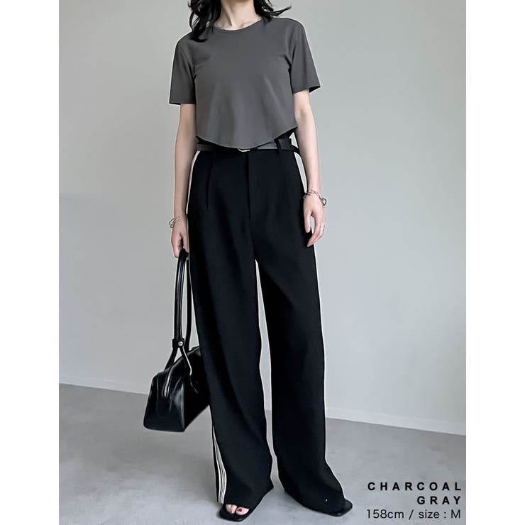 ハイレグデザインコンパクトTシャツ | Re:EDIT | 詳細画像13