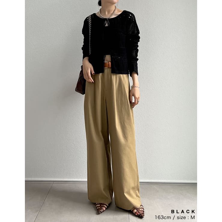 [前後2WAY］かぎ針ニットリボントップスカーディガン | Re:EDIT | 詳細画像11 