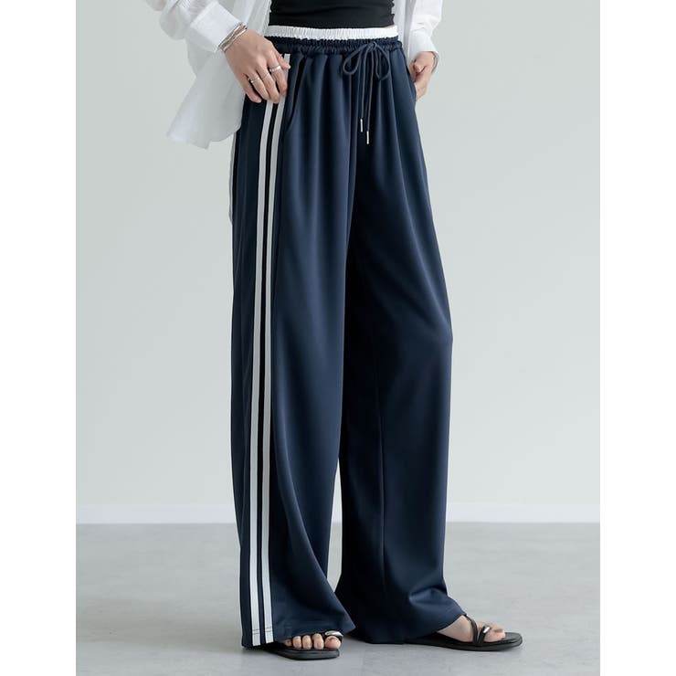 サイドラインルーズワイドパンツ | Re:EDIT | 詳細画像15 