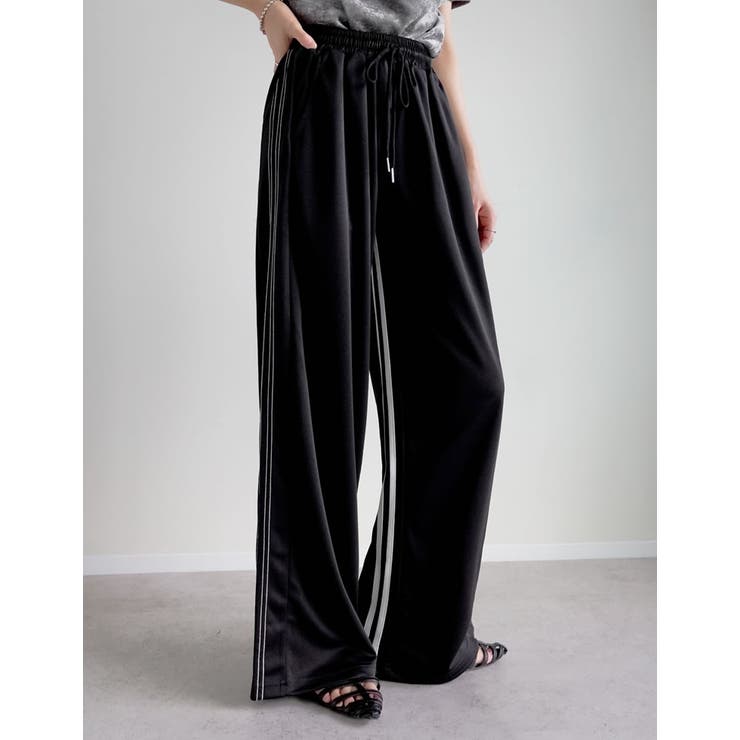 サイドラインルーズワイドパンツ | Re:EDIT | 詳細画像10 