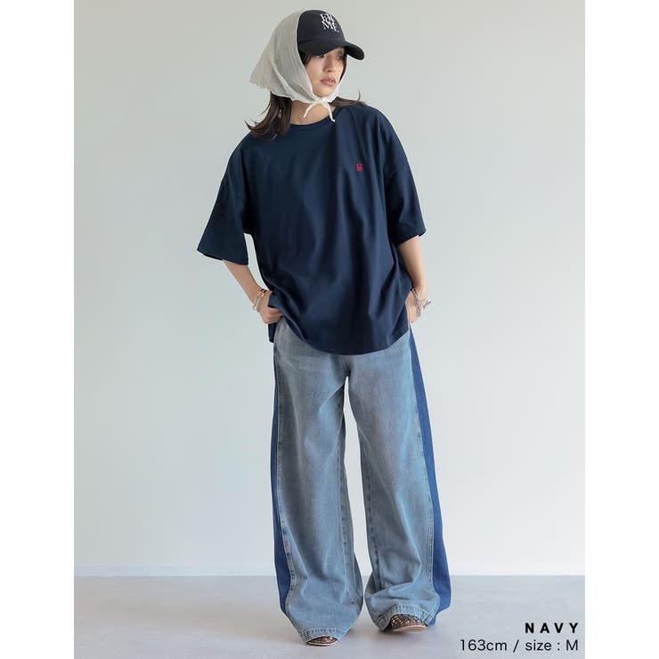 ワンポイント刺繍オーバーサイズTシャツ | Re:EDIT | 詳細画像12 