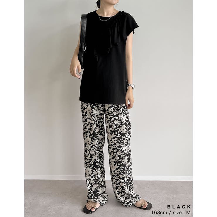 [接触冷感]フリルタスキデザインアシンメトリータンクトップ | Re:EDIT | 詳細画像11 