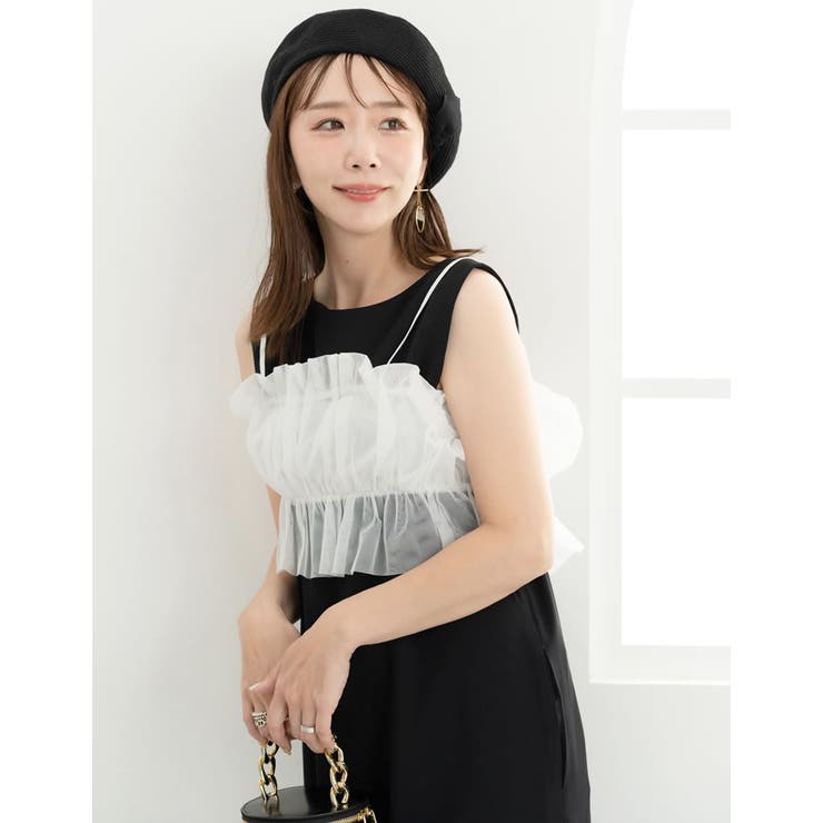 [Maki×Re:EDIT][Makiコラボ]チュールギャザービスチェ | Re:EDIT | 詳細画像13 