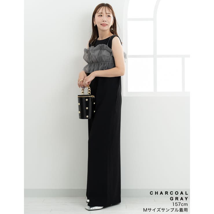 [Maki×Re:EDIT][Makiコラボ]チュールギャザービスチェ | Re:EDIT | 詳細画像15 