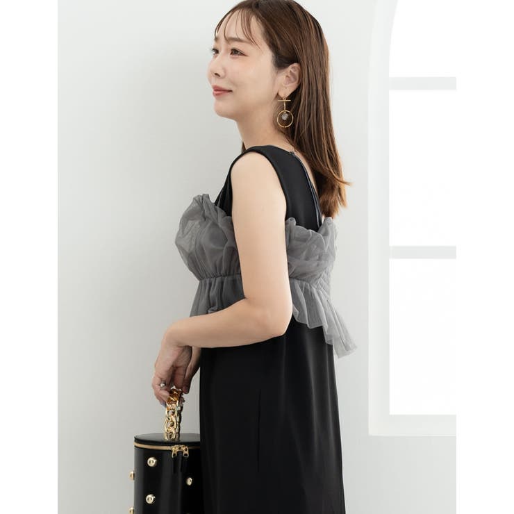 [Maki×Re:EDIT][Makiコラボ]チュールギャザービスチェ | Re:EDIT | 詳細画像16 