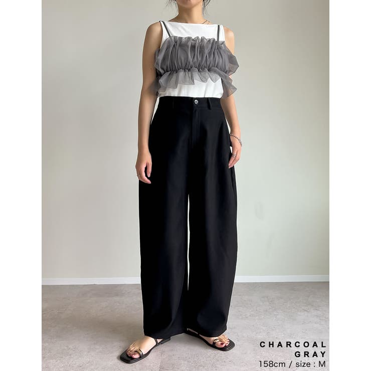 [Maki×Re:EDIT][Makiコラボ]チュールギャザービスチェ | Re:EDIT | 詳細画像24 