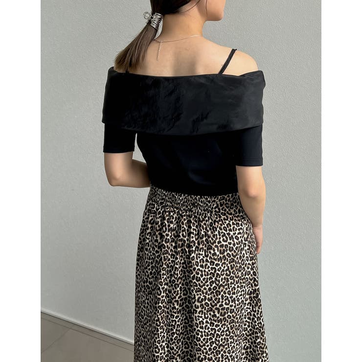 オーガンジードッキングリブオフショルトップス | Re:EDIT | 詳細画像13 