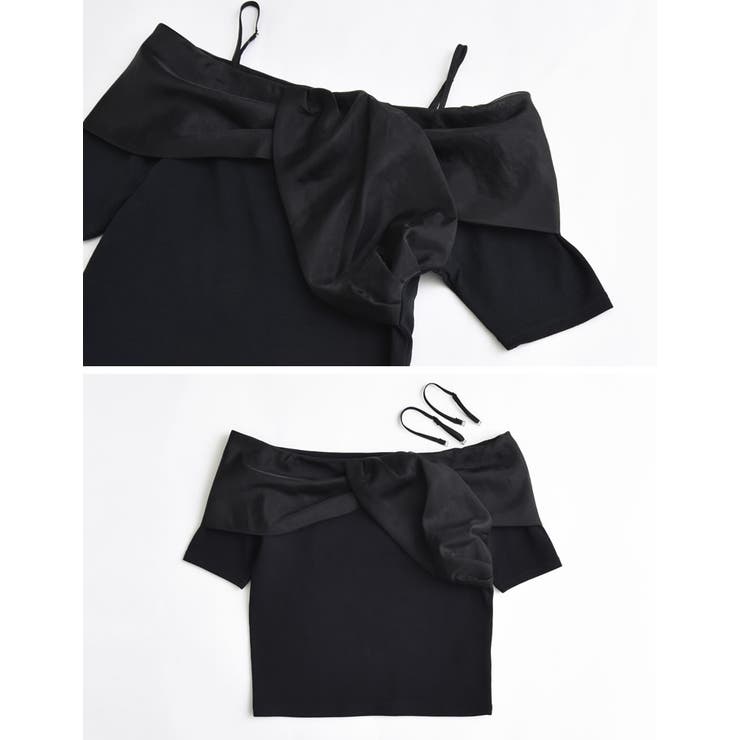 オーガンジードッキングリブオフショルトップス | Re:EDIT | 詳細画像22 