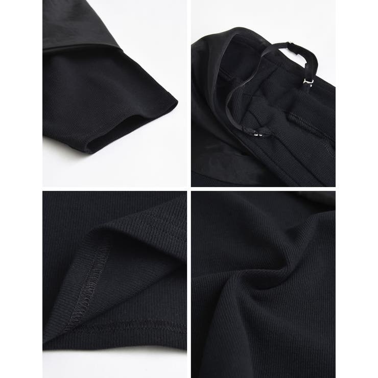 オーガンジードッキングリブオフショルトップス | Re:EDIT | 詳細画像23 