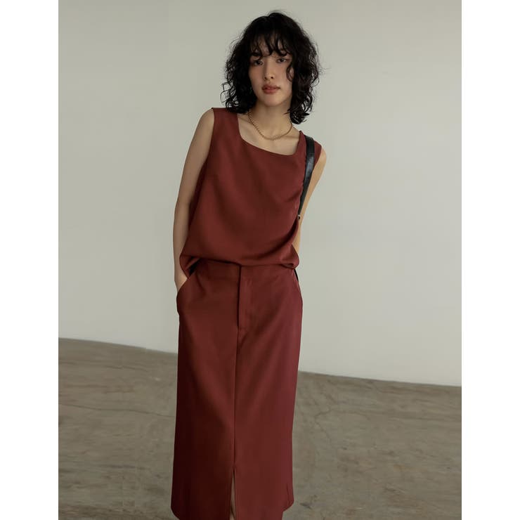 リネンライクスリットナロースカート | Re:EDIT | 詳細画像9 