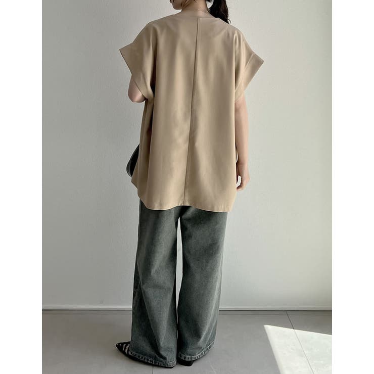 2024 SUMMER COLLECTION]リネンライクノーカラージレ[品番