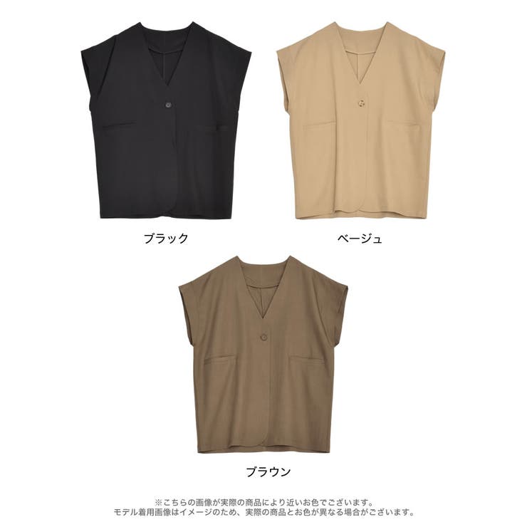 2024 SUMMER COLLECTION]リネンライクノーカラージレ[品番
