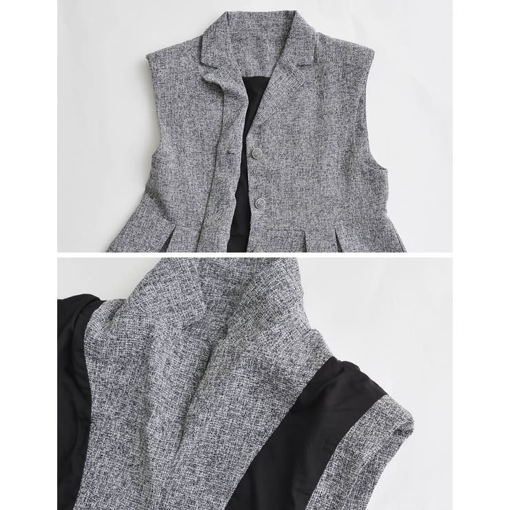 [オケージョン セレモニー]サマーツイードペプラムベスト | Re:EDIT | 詳細画像28 