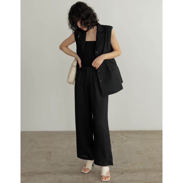 [低身長/高身長サイズ有]サマーツイードストレートパンツ | Re:EDIT | 詳細画像12 