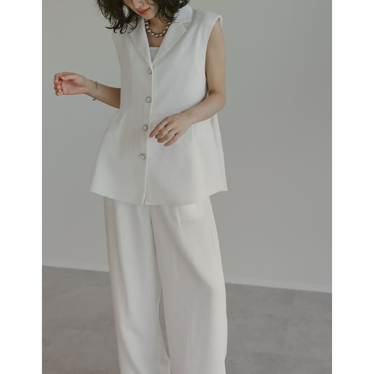 [低身長/高身長サイズ有]サマーツイードストレートパンツ | Re:EDIT | 詳細画像15 