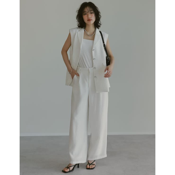 [低身長/高身長サイズ有]サマーツイードストレートパンツ | Re:EDIT | 詳細画像16 